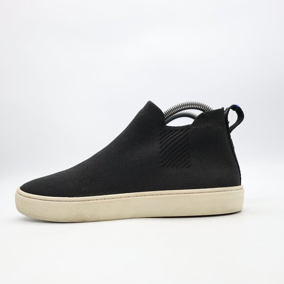 Rothy's Chelsea Women's Size 7.5 Ankle Boots Black Mesh Slip On Boots Black - Picture 4 of 9